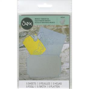 Sizzix Inksheets Transfer Film Sheets 4"X6" 5/Pkg - Silver