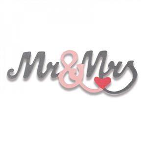 Sizzix Thinlits Die - Mr. & Mrs. #2 Mini