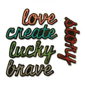 Sizzix Tim Holtz - Die Set 10PK - Shadow Script