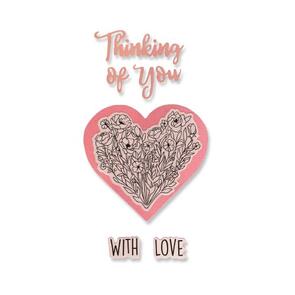 Sizzix Framelits Die Set 6PK w/3PK Stamps - With Love