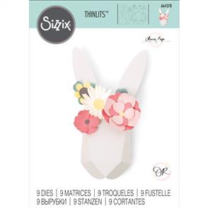 Sizzix Thinlits Die Set 9PK Origami Rabbit