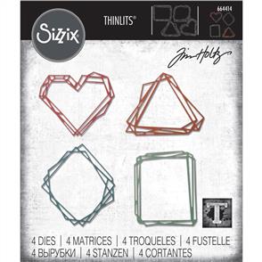 Sizzix Tim Holtz - Thinlits Die Set 4PK Geo Frames