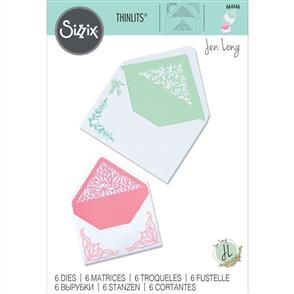 Sizzix Thinlits Die Set 6PK - Botanical Envelope Liners