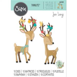 Sizzix Thinlits Die Set 10PK - Christmas Deer