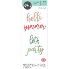 Sizzix Thinlits Die Set 4PK - Party Phrases
