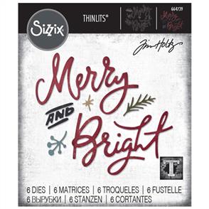 Sizzix Tim Holtz Dies - Merry & Bright - 6Pkg