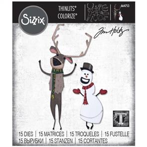 Sizzix Tim Holtz Dies - Papercut Christmas #2 Colorize - 15Pkg