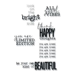 Sizzix Clear Stamps 6PK - Good Vibes #2