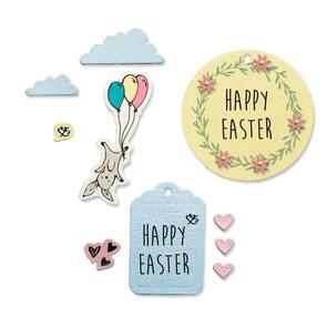 Sizzix Framelits Die Set 9PK w/ 6PK Stamps - Easter Fun