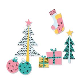 Sizzix Groovy Christmas - 12 pack, Framelits Die Set