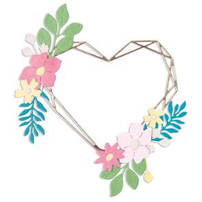 Sizzix Die Set 9PK - Floral Geo Heart Frame