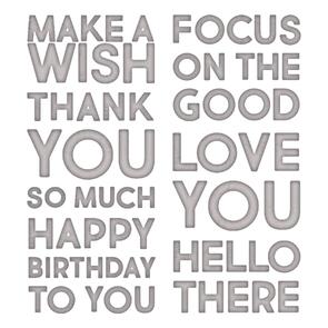 Sizzix Tim Holtz Thinlits Die Set 7PK Bold Text #1