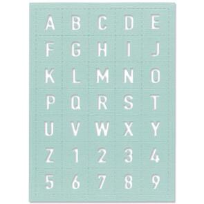 Sizzix Thinlits Die - Tile Alphanumeric