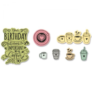 Sizzix Framelits Die & Stamp Set - Café