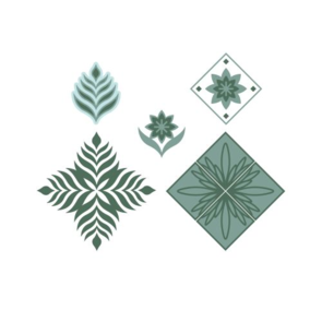 Sizzix Layered Clear Stamps - 9PK Geo Repeat