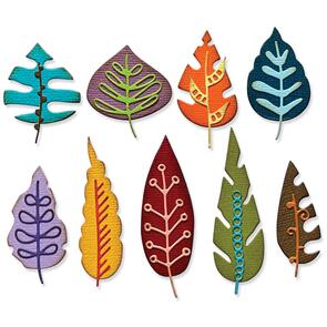 Sizzix Thinlits Die Set 18PK Artsy Leaves by Tim Holtz