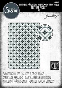 Sizzix Tim Holtz Embossing Textured Impression Folder - Vault Diamonds by Tim Holtz