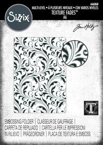 Sizzix Tim Holtz Embossing Textured Impression Folder - Vault Flourish by Tim Holtz