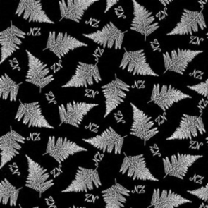Nutex Kiwiana NZ Stipple Fern - Black/ White