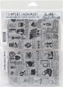 Stampers Anonymous Tim Holtz Cling Stamps 7"X8.5"-Seasonal Catalog #2