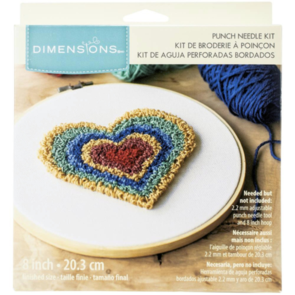 Dimensions Punch Needle Kit - Heart Retro