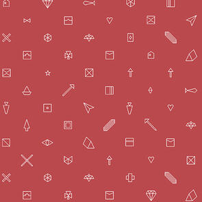 Andover Fabric Alison Glass Hopscotch 23 Trinket - Red