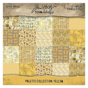 Idea-Ology Tim Holtz Paper Palette Double sided Cardstock - 12" x 12" Yellow