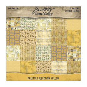 Idea-Ology Tim Holtz Paper Palette Double sided Cardstock - 8" x 8" Yellow