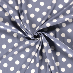 Nooteboom Viscose Poplin - Dot Pattern #19060 - Colour 06 - Indigo
