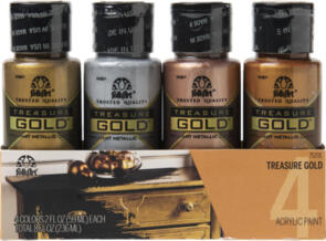 FolkArt Treasure Gold Acrylic 59Ml Set 4