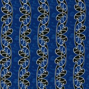 Nutex Kiwiana Fabric - Koru Blue