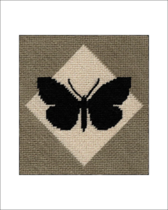 The Kiwi Stitch & Knit Co Moth Needlepoint Pattern