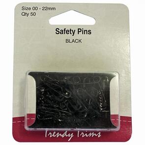 Trendy Trims Safety Pins (Black - Size 00) 50/Pkg