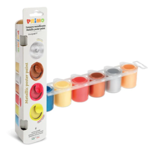 Primo Poster Paint Sets - Ready-Mix Metallic 25ml Set/6