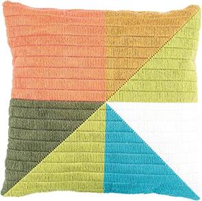 Vervaco Long Stitch Cushion Kit - Coloured Triangles 2