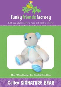 Funky Friends Factory Calico Signature Bear Toy Sewing Pattern