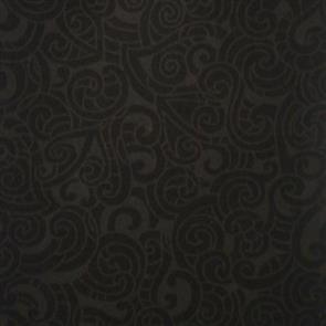 Nutex Kiwiana Fabric - Moko - Charcoal/ Black
