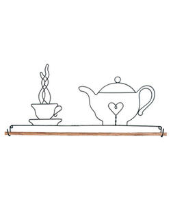Ackfeld Craft Hanger - Wire 12" - Teapot with Dowel