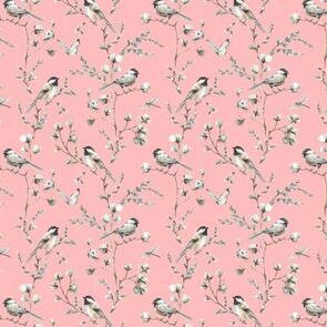 Wilmington Prints A Country Weekend - Birds & Butterflies Coral