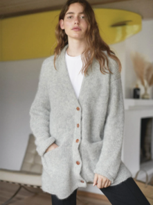 Sandnes Garn Knitting Pattern - Cardigan in Ribbing