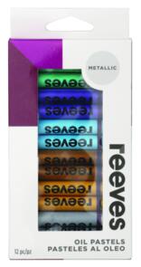 Reeves Large Oil Pastel Set/12 - Metallic