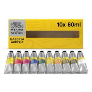 Winsor & Newton Galeria Acrylic Set - 60ml Set 10pc