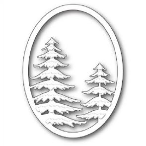Memory Box Die - Snowy Pine Oval