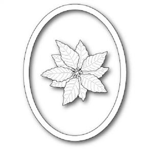 Memory Box Die - Decorative Poinsettia Oval