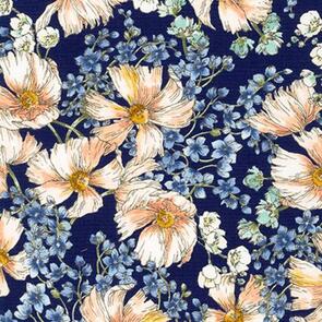 Robert Kaufman Nature's Notebook Cotton RKABY-19847-82 BLUE JA