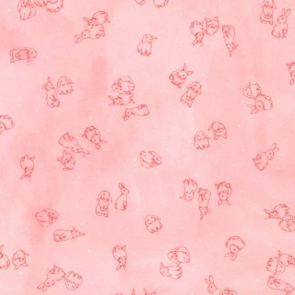 Robert Kaufman Bunny Lane - Bunny - Peony