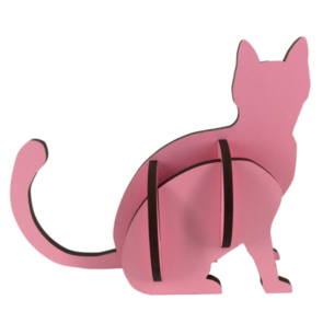 Abstract Sitting Cat (Yellow)