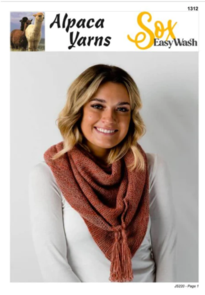 Alpaca Yarns 1312 Triangle Scarf - Knitting Pattern / Kit