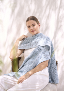 Mode at Rowan Pattern / Kit Annelise Wrap - Cotton DK & Alpaca Haze