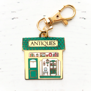 Flamingo Toes Enamel Charm - Antique Shop Main Street